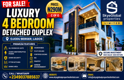 4 Bedroom Fully Detached Duplex